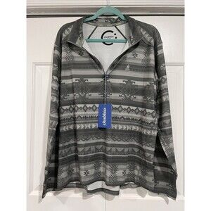 Chubbies Modern Aztec Print Dry Fit 1/4 Zip Sweater‎ Sz M NWT Golf Performance